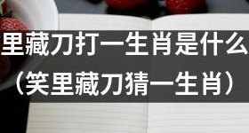 笑里藏刀打一个生肖（笑里藏刀打一个生肖和数字）